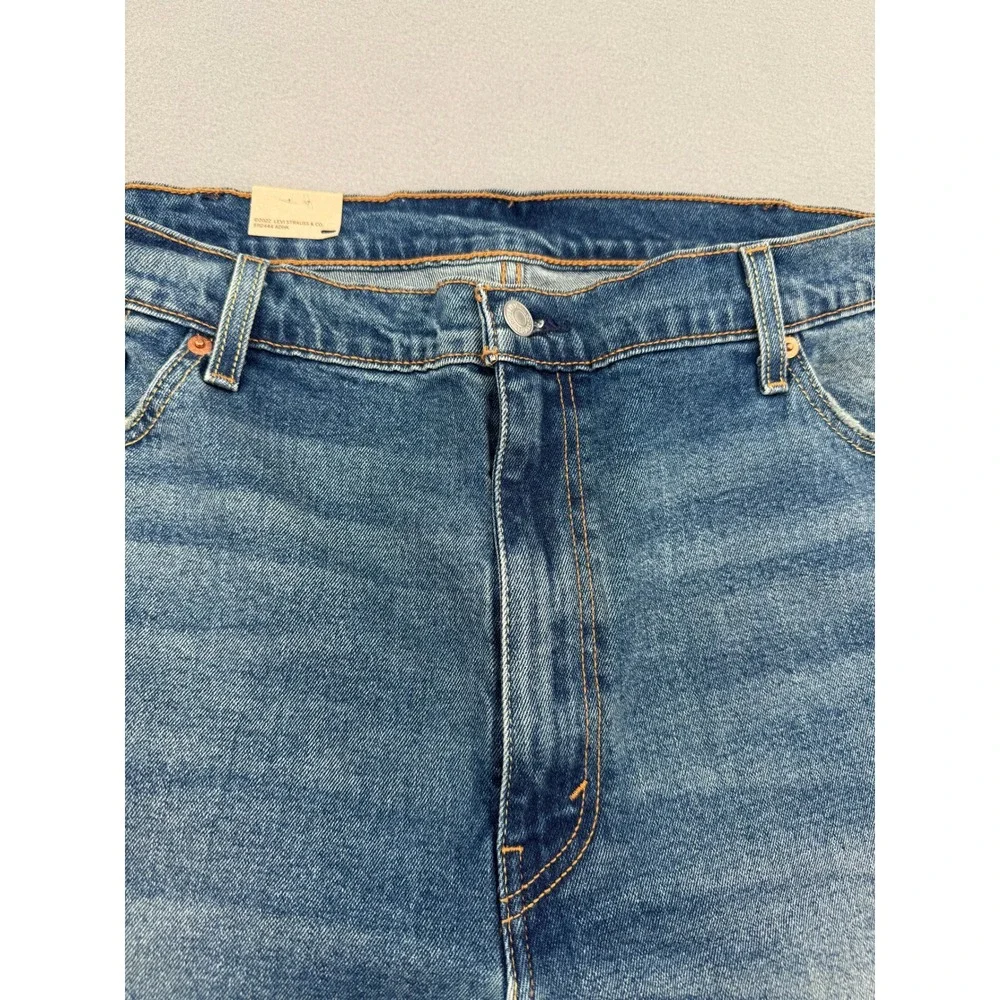 NWT Levis 511 Slim Shorts Mens 42 Blue Denim Cut Off Raw Hem Stretch Streetwear
